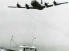 Lockheed P-3 Orion flying over Lockheed 'Sea quest' research  ship