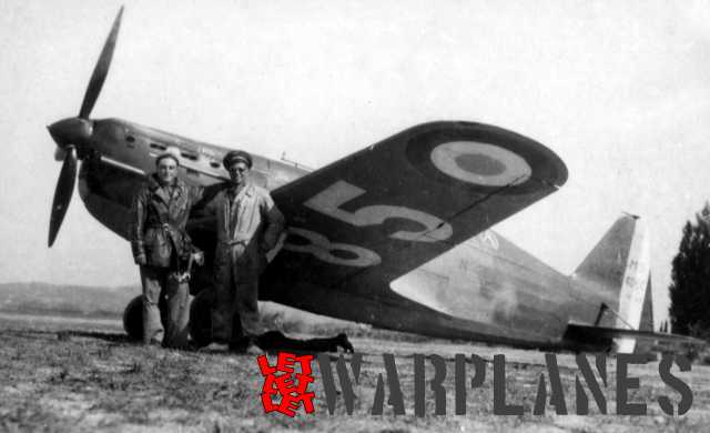 One of the many Morane Saulnier M.S. 406C1 fighters and this one shows the principal marking system used on the lower wing, where the large national insignia is placed at the end of the wing and large white number in the wing centre. (Aero Journal)
