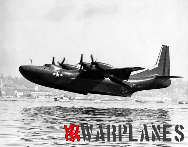 Start of the first R3Y-1 Tradewind no. 128445 from the San Diego bay on 25 February 1954. (Consolidated Vultee photo)