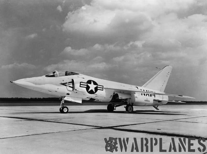 F11F-1 no. 138621 short-nose with the air intake splitter plates, still without any squadron markings. (Grumman photo)