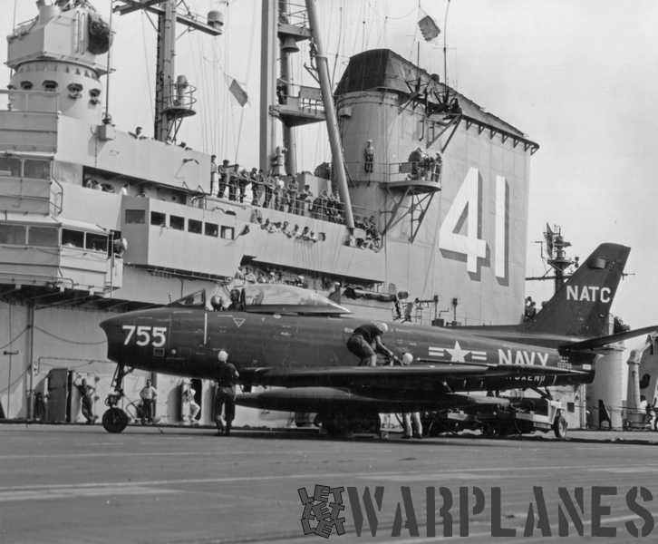 North-American-XFJ-2-2nd-prototype-BuNo.-133755-on-CV-41-USS-Midway