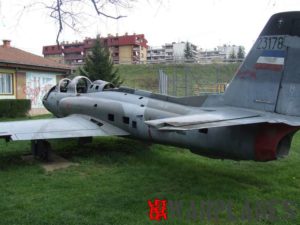 Soko G-2 Galeb on public display in Vladicin Han park