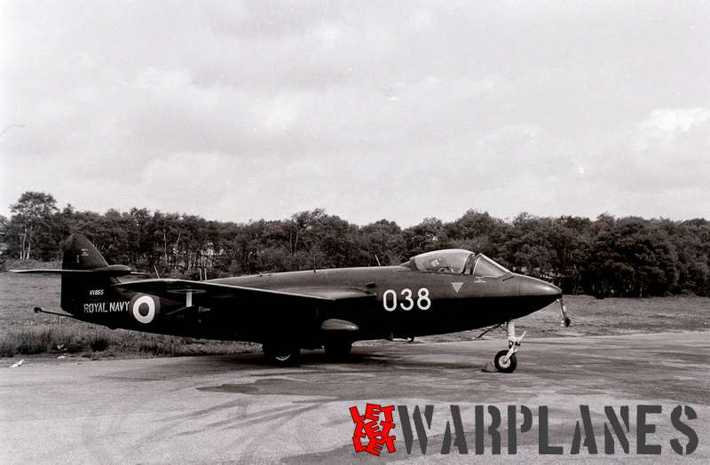 Again Hurn Naval Air Station: WV865, an Armstrong Whitworth built Sea Hawk F.G.A. Mk.4. (Dave Smith collection