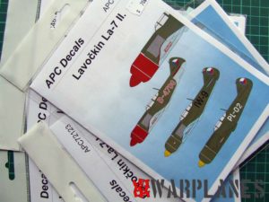 Pack of APC decals for Lavockin La-7 fighter