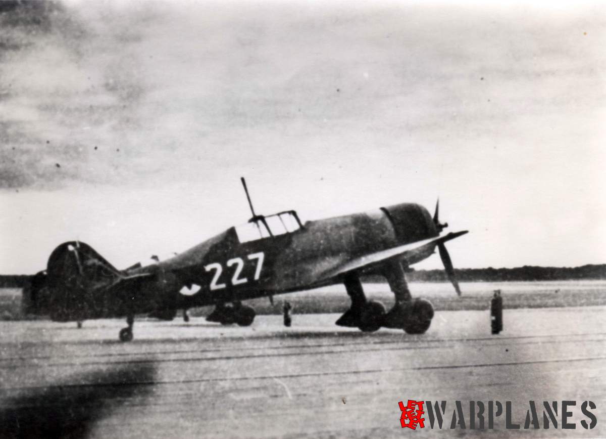 This blured image of the Fokker D. XXI no. 227 is very important as well it display one method of the national markings, used very short and it have orange triangle painted over the original Dutch roundel. Note that tail flag was painted over with camouflage brown color.