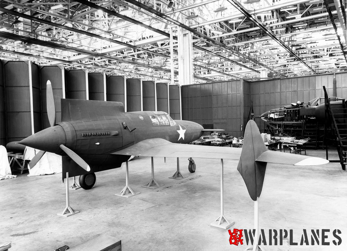 Mock-up of the XP-55. (Mark Nankivil collection)